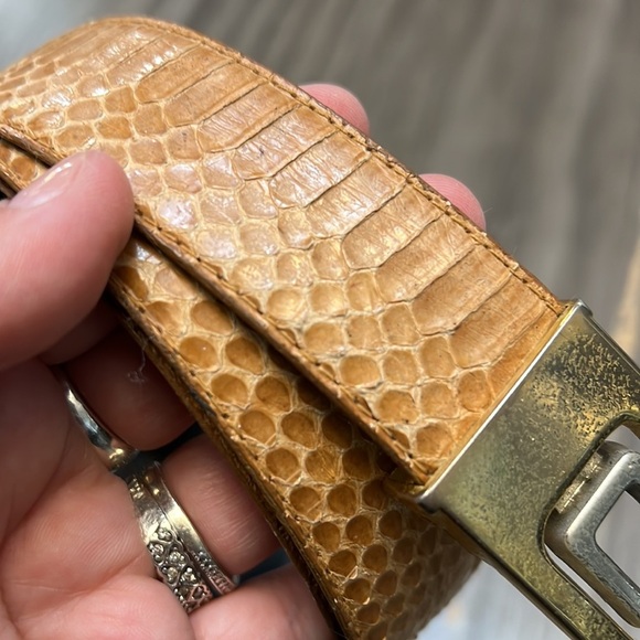 SNAKESKIN LEATHER BELT - Picture 13 of 15